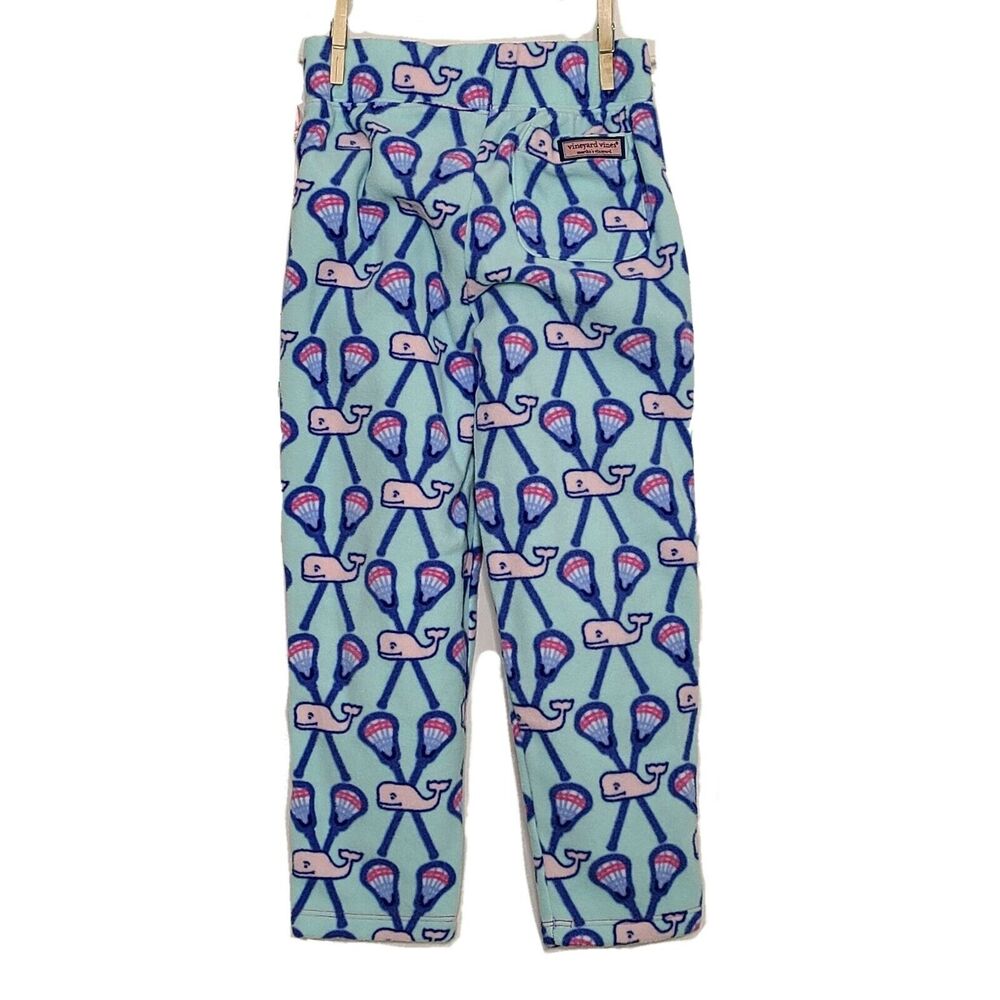 NWT Girls Vineyard Vines Lacrosse Jogger Size XS Fleece Pajama Pants - Picture 2 of 4